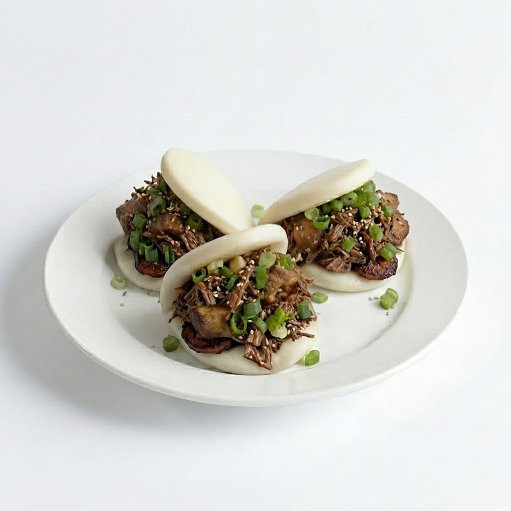Steamed Gua Bao Oxtail Buns (3).